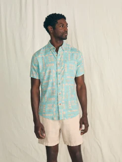 Faherty Brand Shirts*Anna Kahalekulu Short-Sleeve Breeze Shirt -