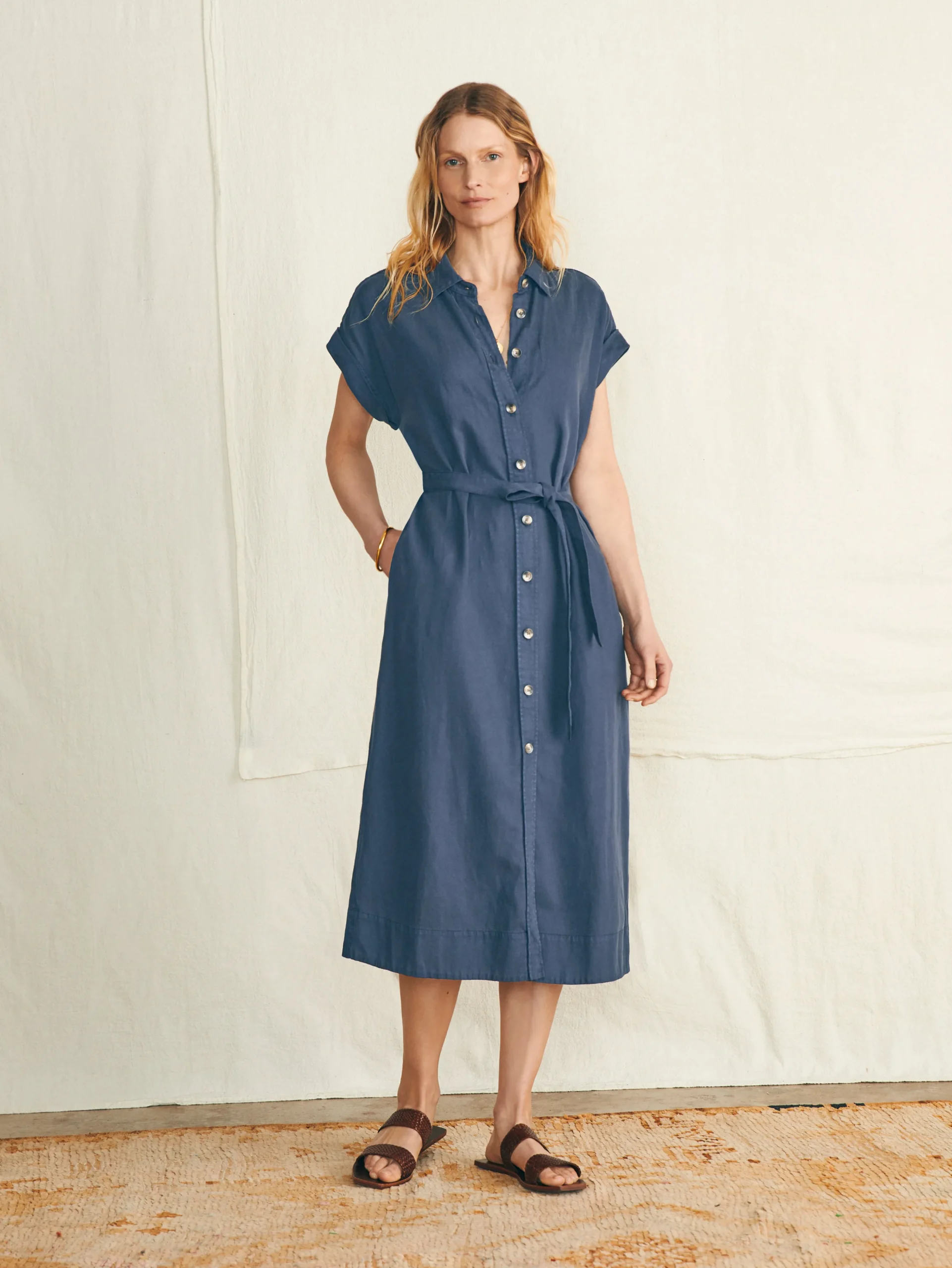 Women Faherty Brand Dresses*Arlie Shirtdress -