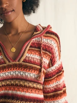 Women Faherty Brand Sweaters|Hoodies & Sweatshirts*Beach Bonfire Crochet Hoodie -