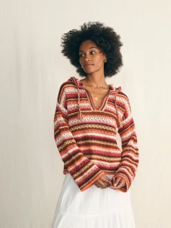 Women Faherty Brand Sweaters|Hoodies & Sweatshirts*Beach Bonfire Crochet Hoodie -