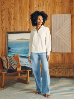 Women Faherty Brand Hoodies & Sweatshirts*Beach Fleece Quarter Zip -