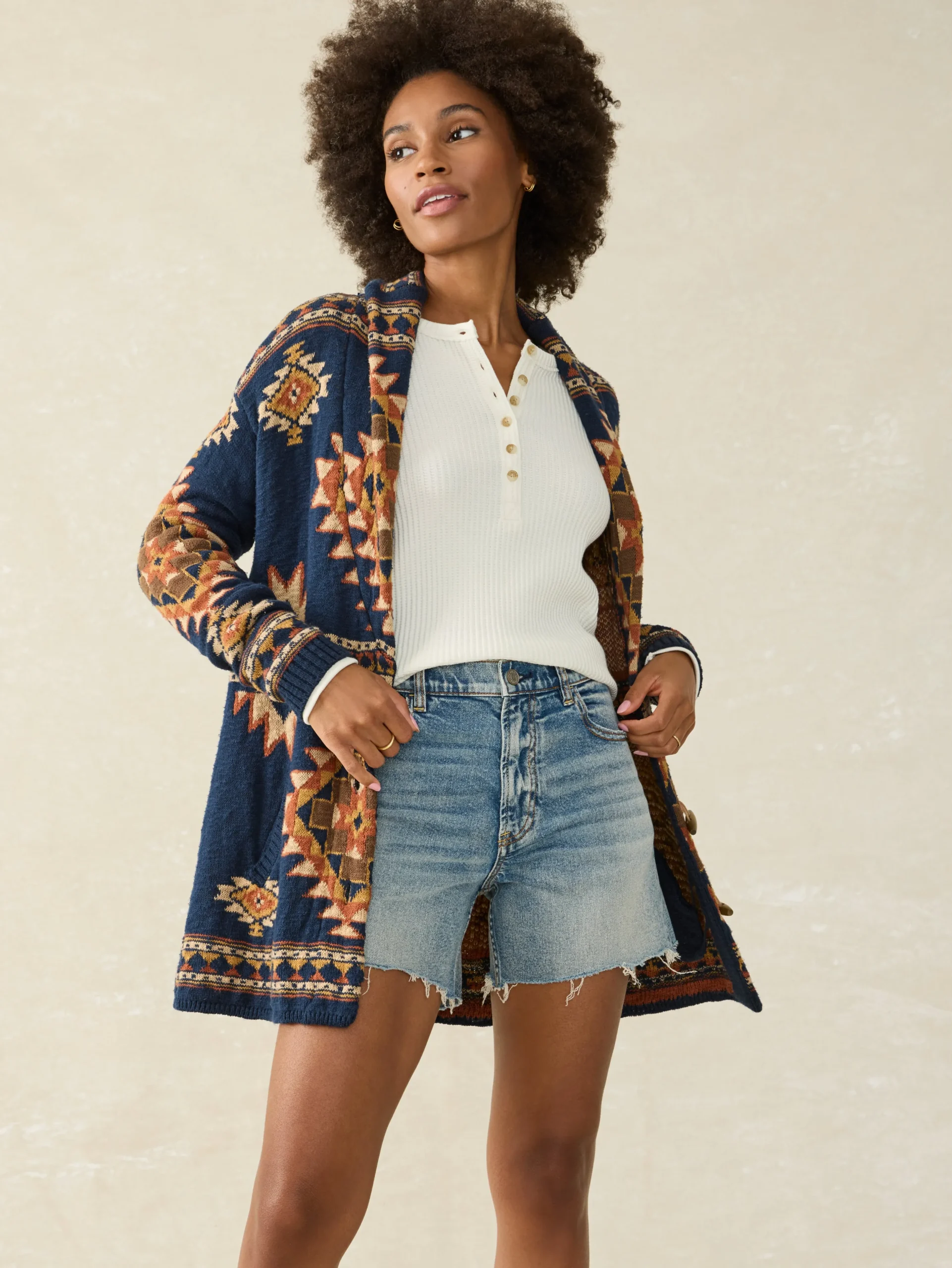 Women Faherty Brand Sweaters*B.YELLOWTAIL Lodge Cardigan -