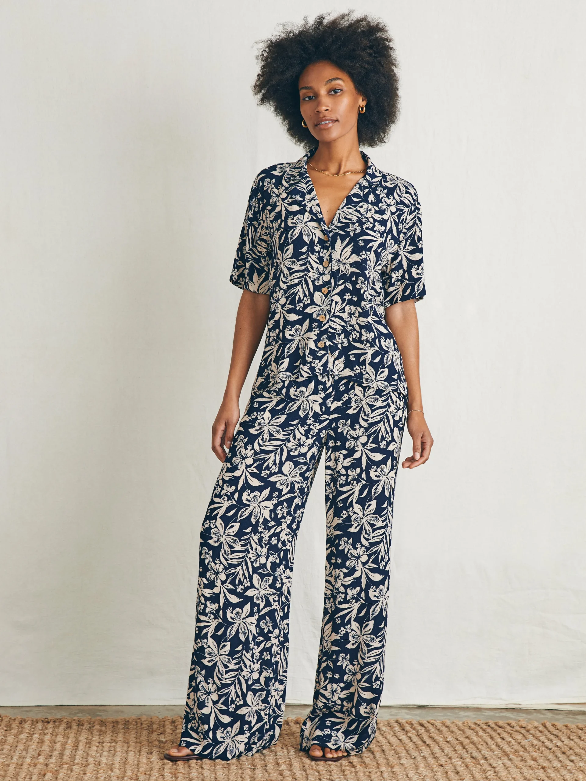 Women Faherty Brand Shirts & Tops*Cabana Camp Shirt -