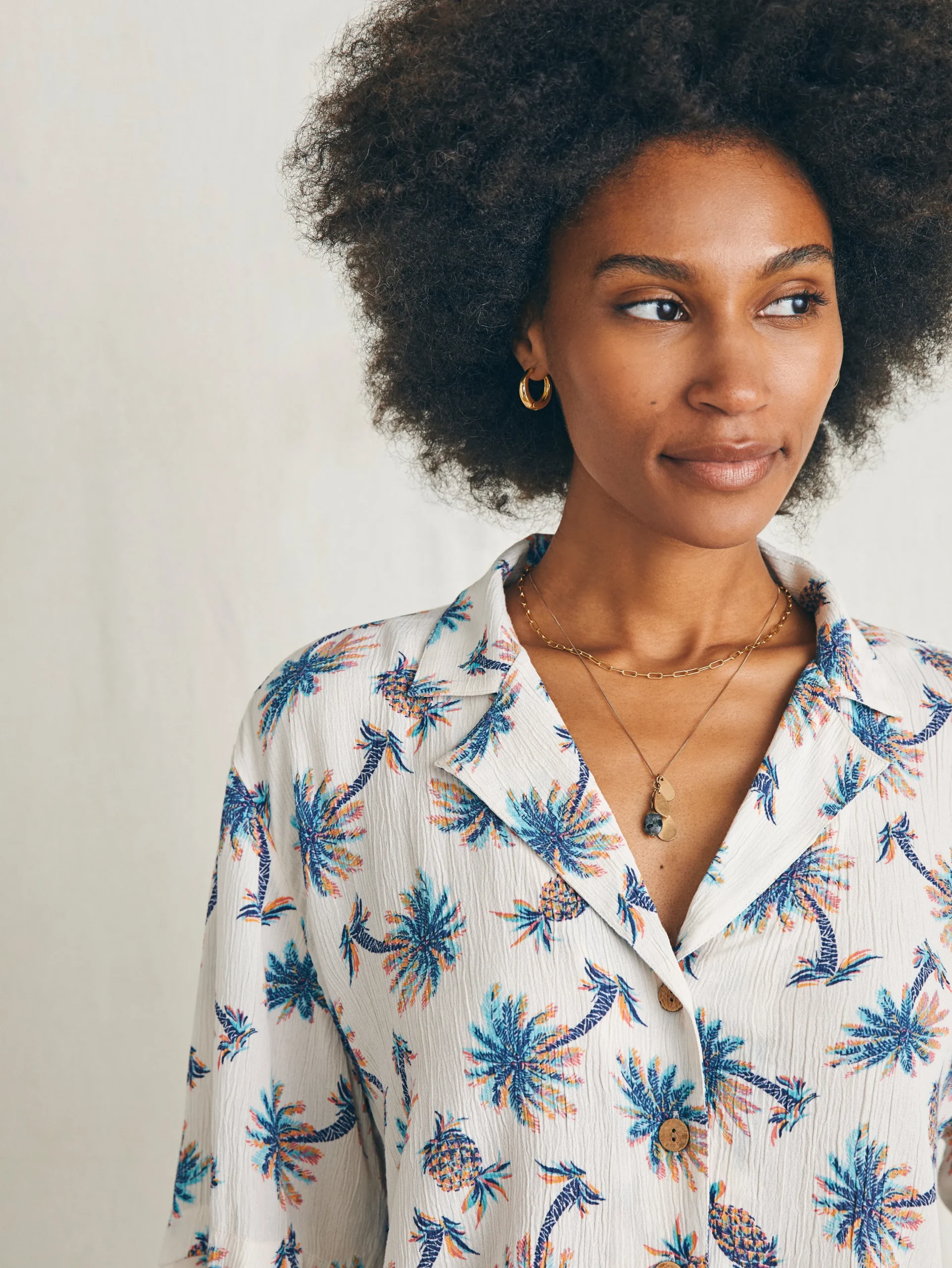 Women Faherty Brand Shirts & Tops*Cabana Camp Shirt -