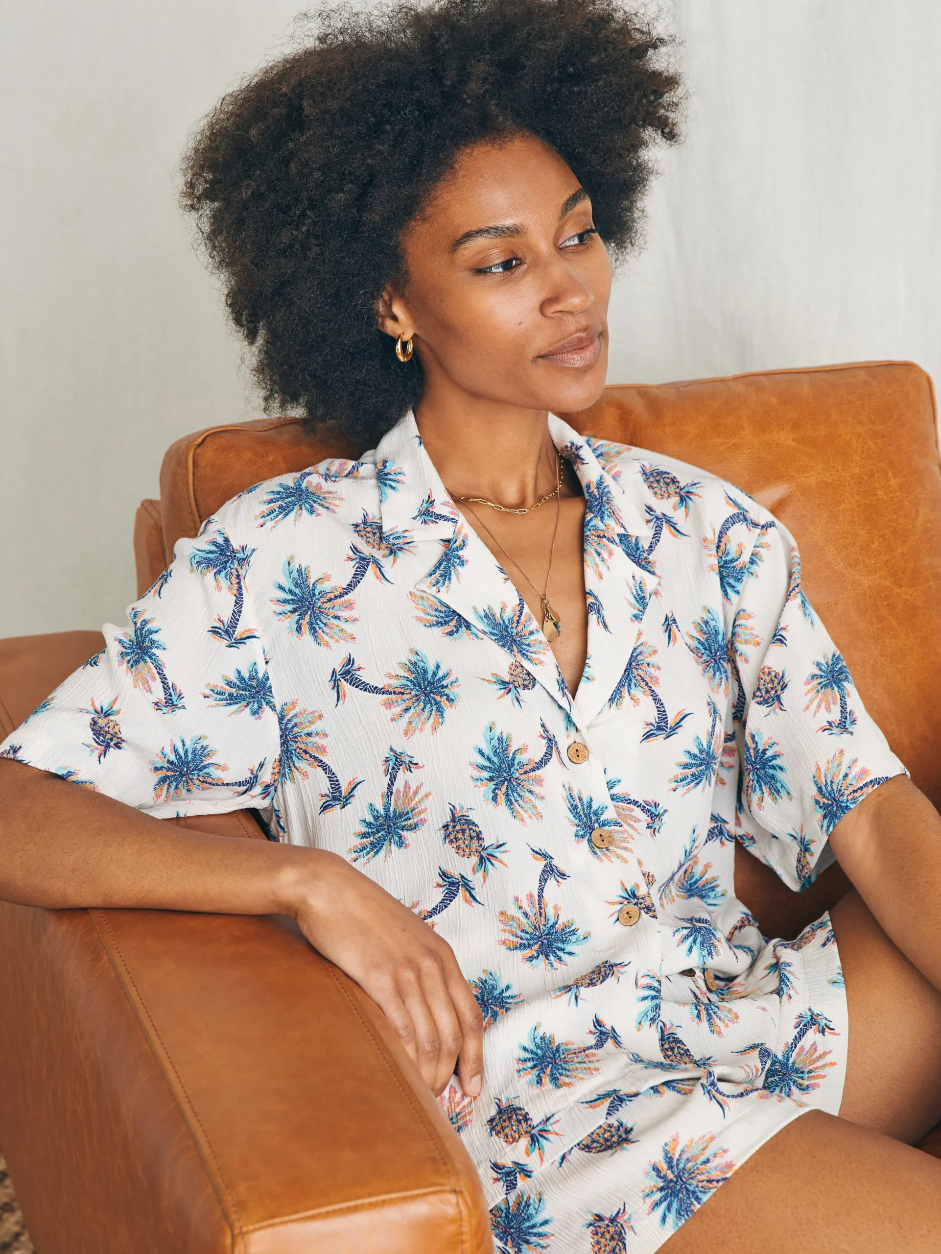 Women Faherty Brand Shirts & Tops*Cabana Camp Shirt -