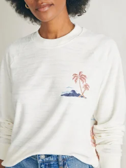 Women Faherty Brand Hoodies & Sweatshirts*Cabana Towel Terry Crew -