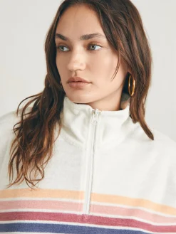 Women Faherty Brand Hoodies & Sweatshirts*Cabana Towel Terry Quarter Zip -