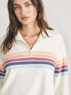 Women Faherty Brand Hoodies & Sweatshirts*Cabana Towel Terry Quarter Zip -