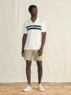 Faherty Brand Polo Shirts*Cabana Towel Terry Surf Stripe Polo Shirt -