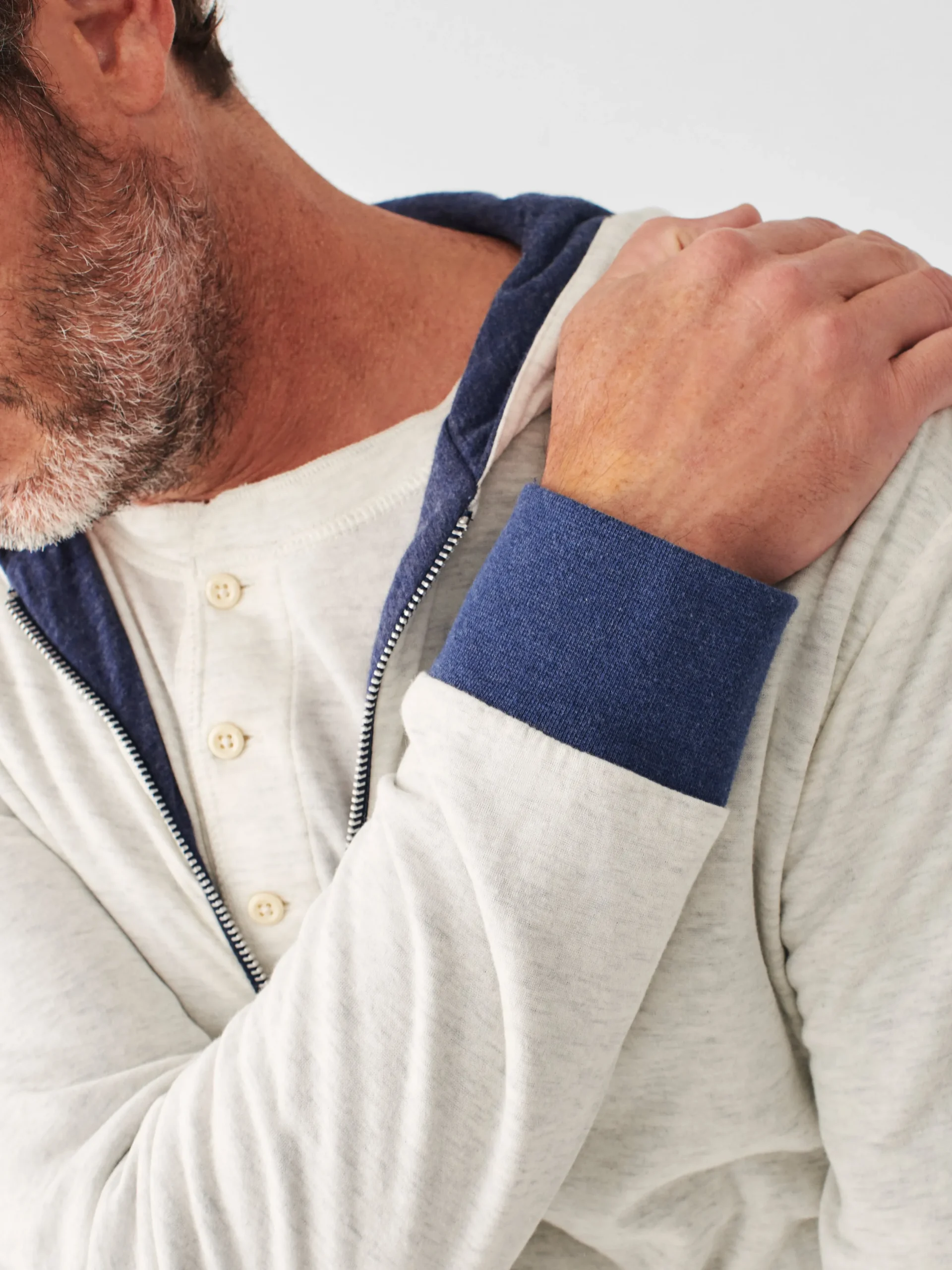Faherty Brand Hoodies & Sweatshirts*Cloud Cotton Reversible Zip Hoodie -