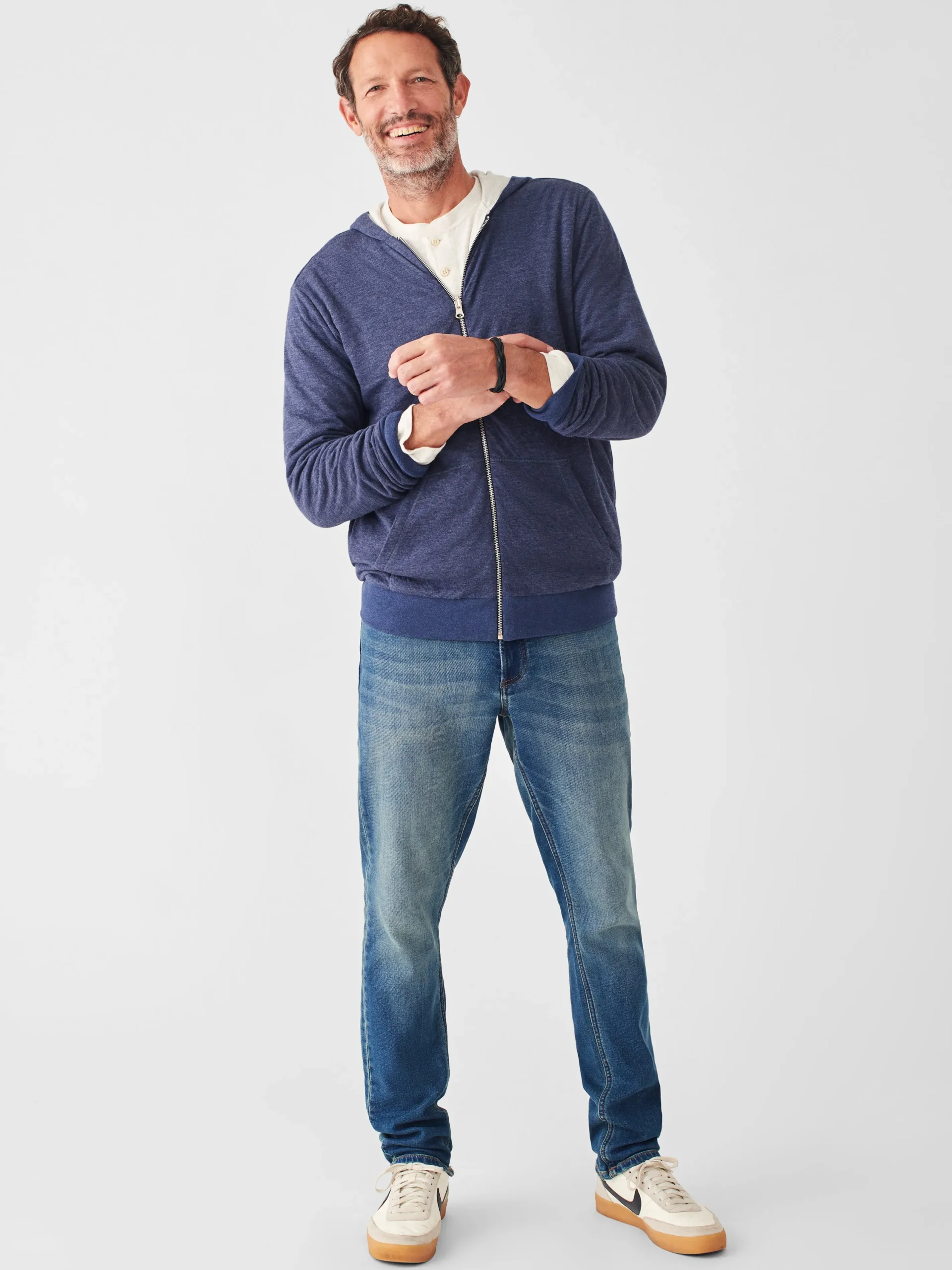 Faherty Brand Hoodies & Sweatshirts*Cloud Cotton Reversible Zip Hoodie -
