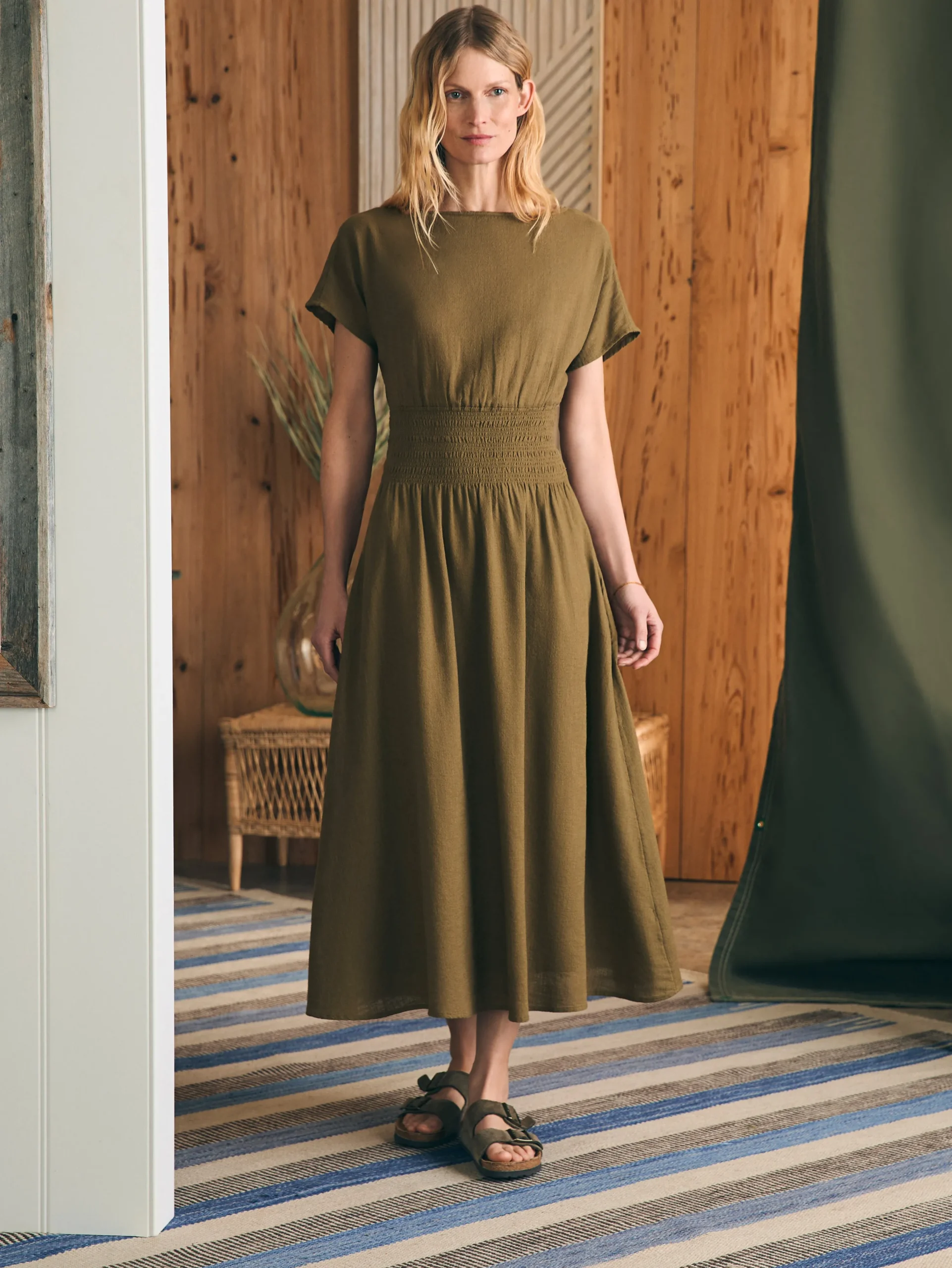 Women Faherty Brand Dresses*Coast To Coast Midi Dress -