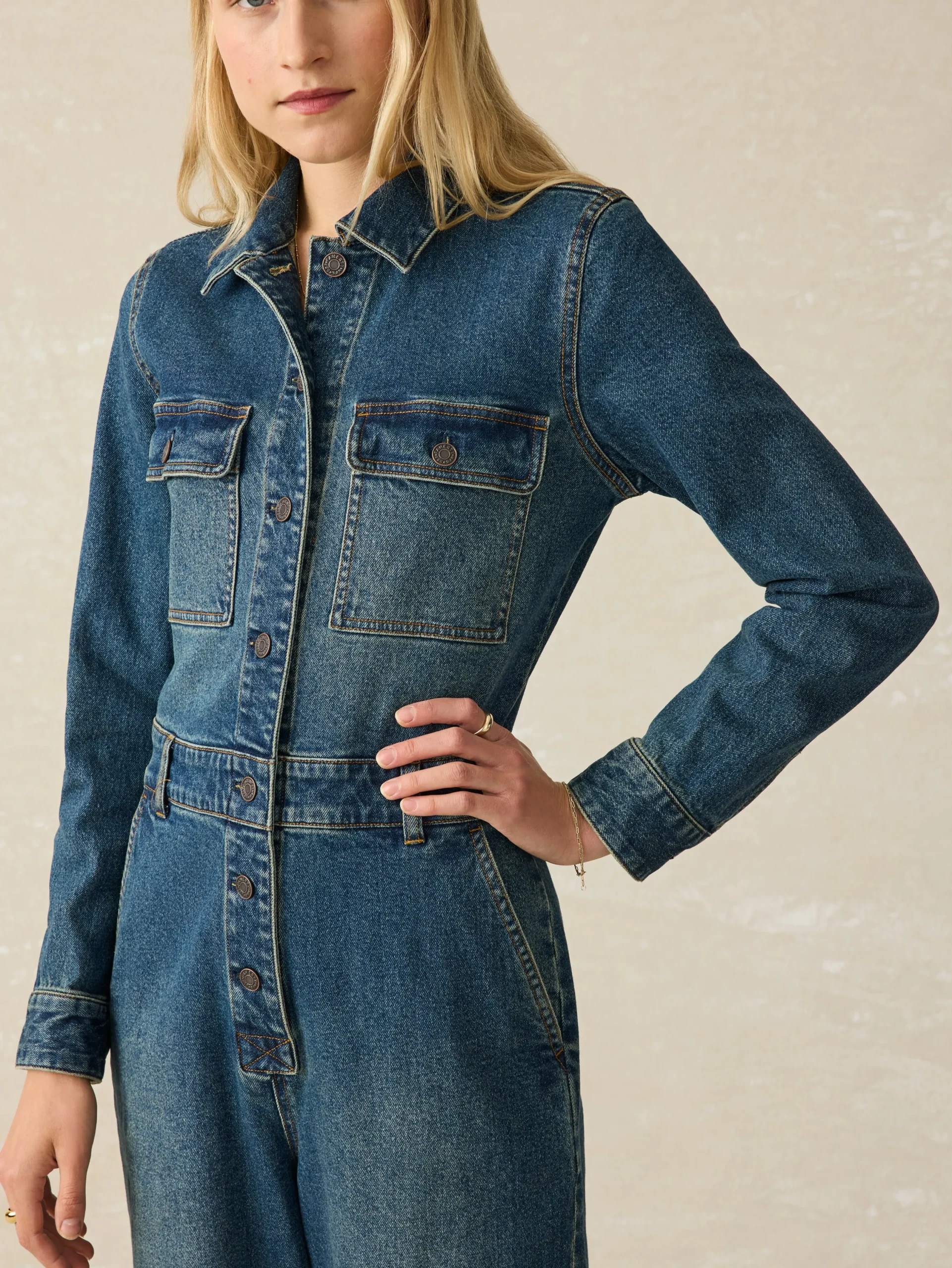 Women Faherty Brand Dresses*Denim Michelle Jumpsuit -