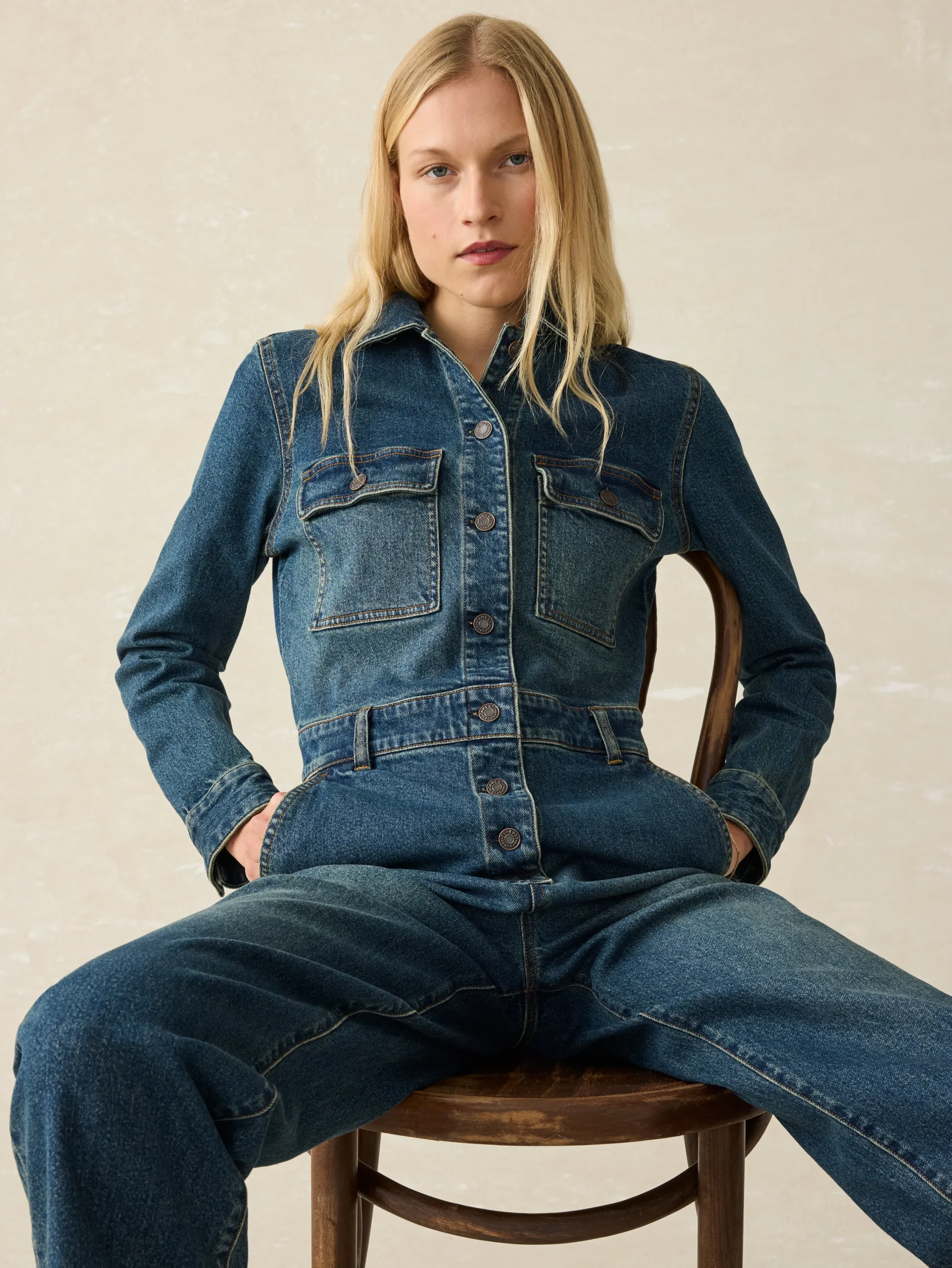 Women Faherty Brand Dresses*Denim Michelle Jumpsuit -