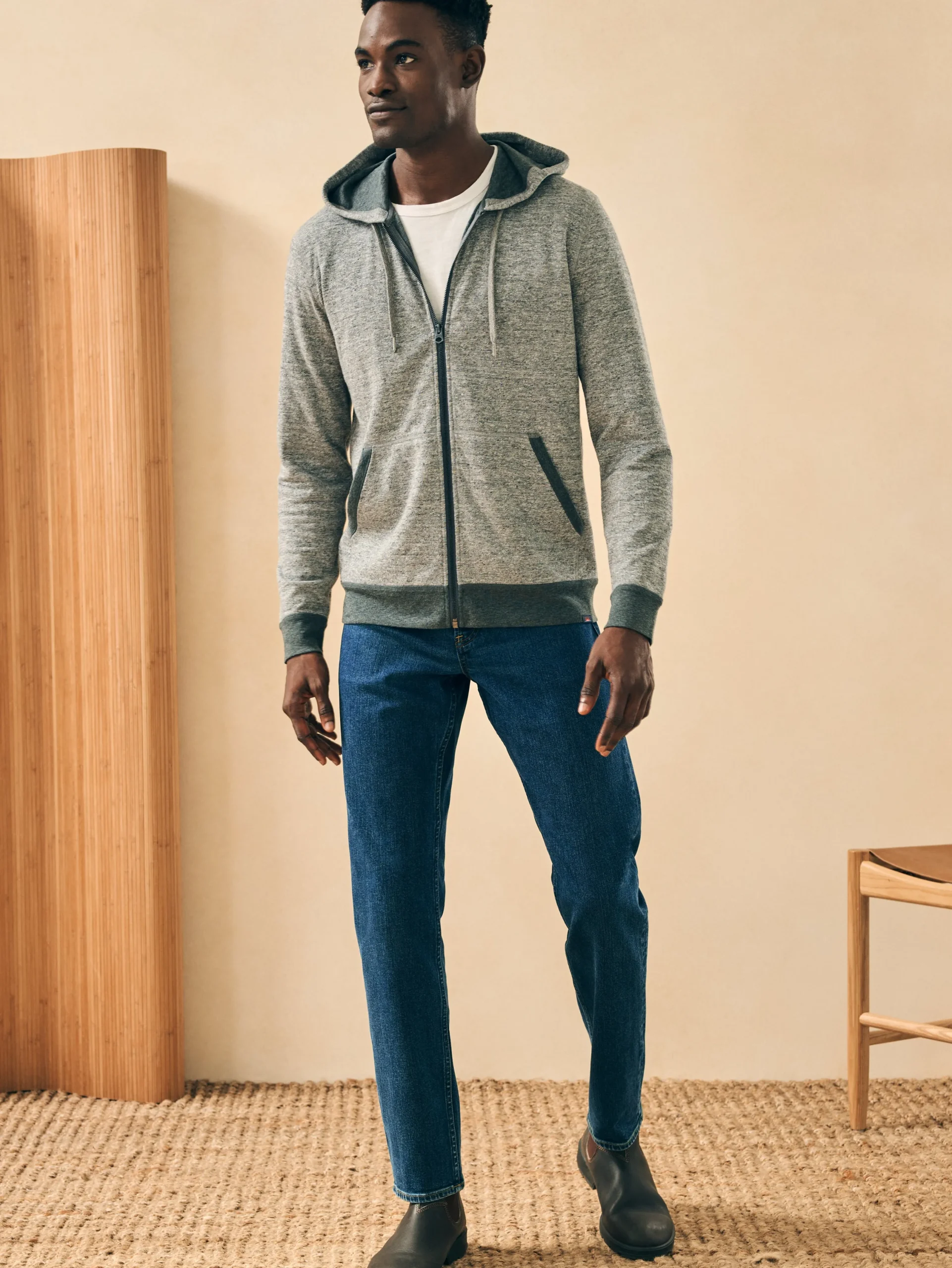 Faherty Brand Hoodies & Sweatshirts*Double Knit Zip Hoodie -