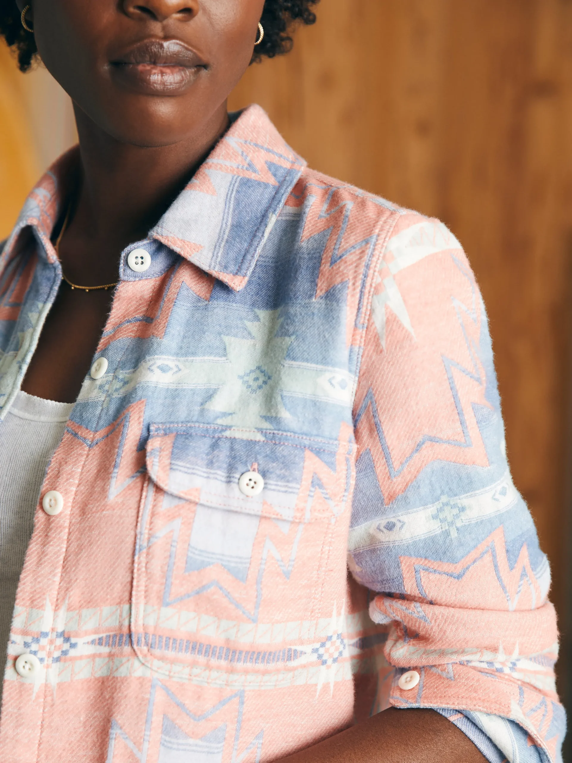 Women Faherty Brand Shirts & Tops*Doug Good Feather Daly Shirt -