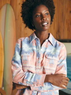 Women Faherty Brand Shirts & Tops*Doug Good Feather Daly Shirt -
