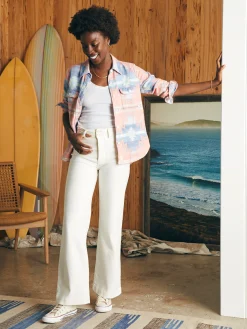 Women Faherty Brand Shirts & Tops*Doug Good Feather Daly Shirt -