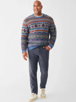 Faherty Brand Sweaters*Doug Good Feather Fair Isle Sweater -
