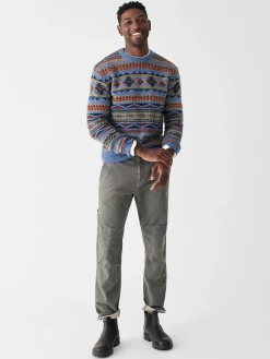 Faherty Brand Sweaters*Doug Good Feather Fair Isle Sweater -