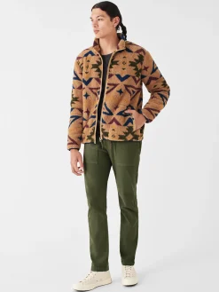 Faherty Brand Jackets & Vests*Doug Good Feather High Pile Fleece Full Zip -