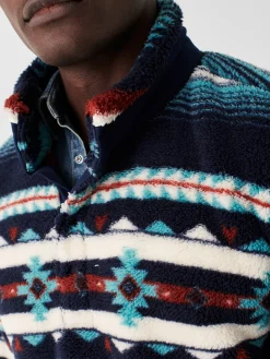 Faherty Brand Jackets & Vests*Doug Good Feather High Pile Fleece Popover -