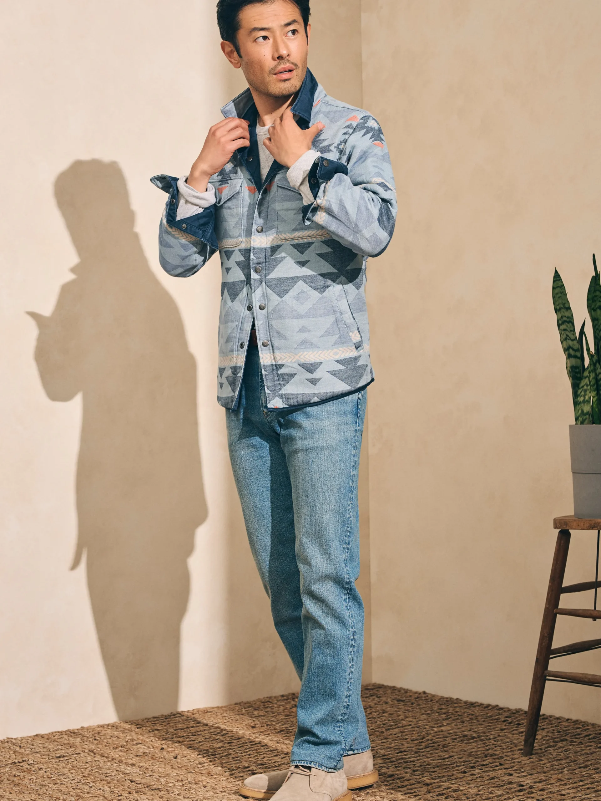Faherty Brand Jackets & Vests*Doug Good Feather Reversible Bondi Jacket -