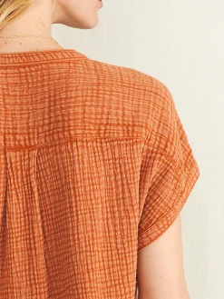 Women Faherty Brand Shirts & Tops*Dream Cotton Gauze Desmond Top -