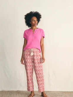 Women Faherty Brand Shirts & Tops*Dream Cotton Gauze Desmond Top -