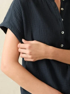 Women Faherty Brand Shirts & Tops*Dream Cotton Gauze Desmond Top -