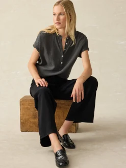 Women Faherty Brand Shirts & Tops*Dream Cotton Gauze Desmond Top -