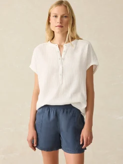 Women Faherty Brand Shirts & Tops*Dream Cotton Gauze Desmond Top -