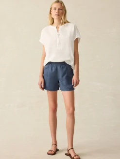 Women Faherty Brand Shirts & Tops*Dream Cotton Gauze Desmond Top -
