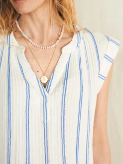 Women Faherty Brand Shirts & Tops*Dream Cotton Gauze Dylan Top -