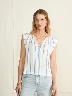 Women Faherty Brand Shirts & Tops*Dream Cotton Gauze Dylan Top -