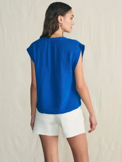 Women Faherty Brand Shirts & Tops*Dream Cotton Gauze Dylan Top -