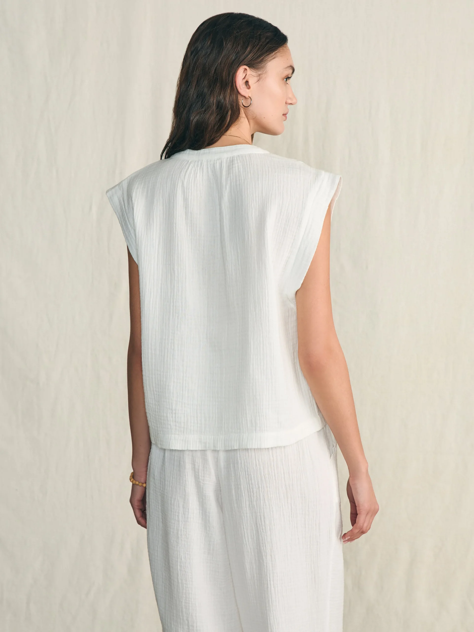 Women Faherty Brand Shirts & Tops*Dream Cotton Gauze Dylan Top -