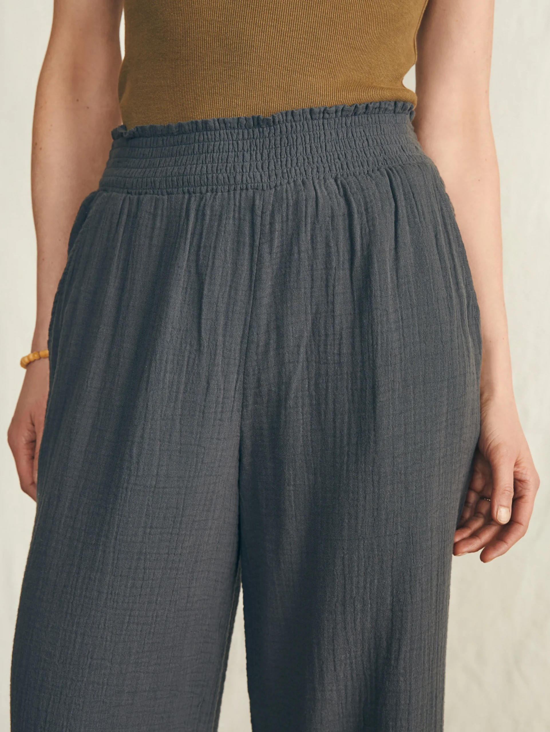 Women Faherty Brand Pants|Swim*Dream Cotton Gauze Wide Leg Pant -