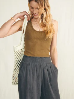 Women Faherty Brand Pants|Swim*Dream Cotton Gauze Wide Leg Pant -