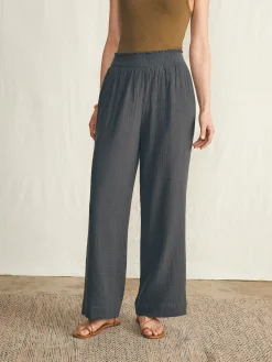 Women Faherty Brand Pants|Swim*Dream Cotton Gauze Wide Leg Pant -