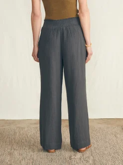 Women Faherty Brand Pants|Swim*Dream Cotton Gauze Wide Leg Pant -