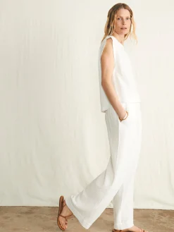 Women Faherty Brand Pants*Dream Cotton Gauze Wide Leg Pant -