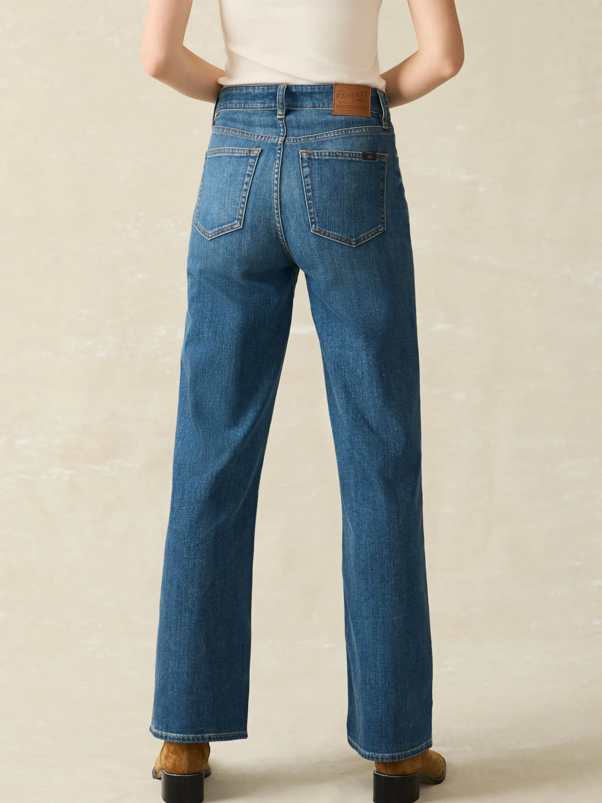 Women Faherty Brand Pants|Jeans*Dream Jean Wide Leg -