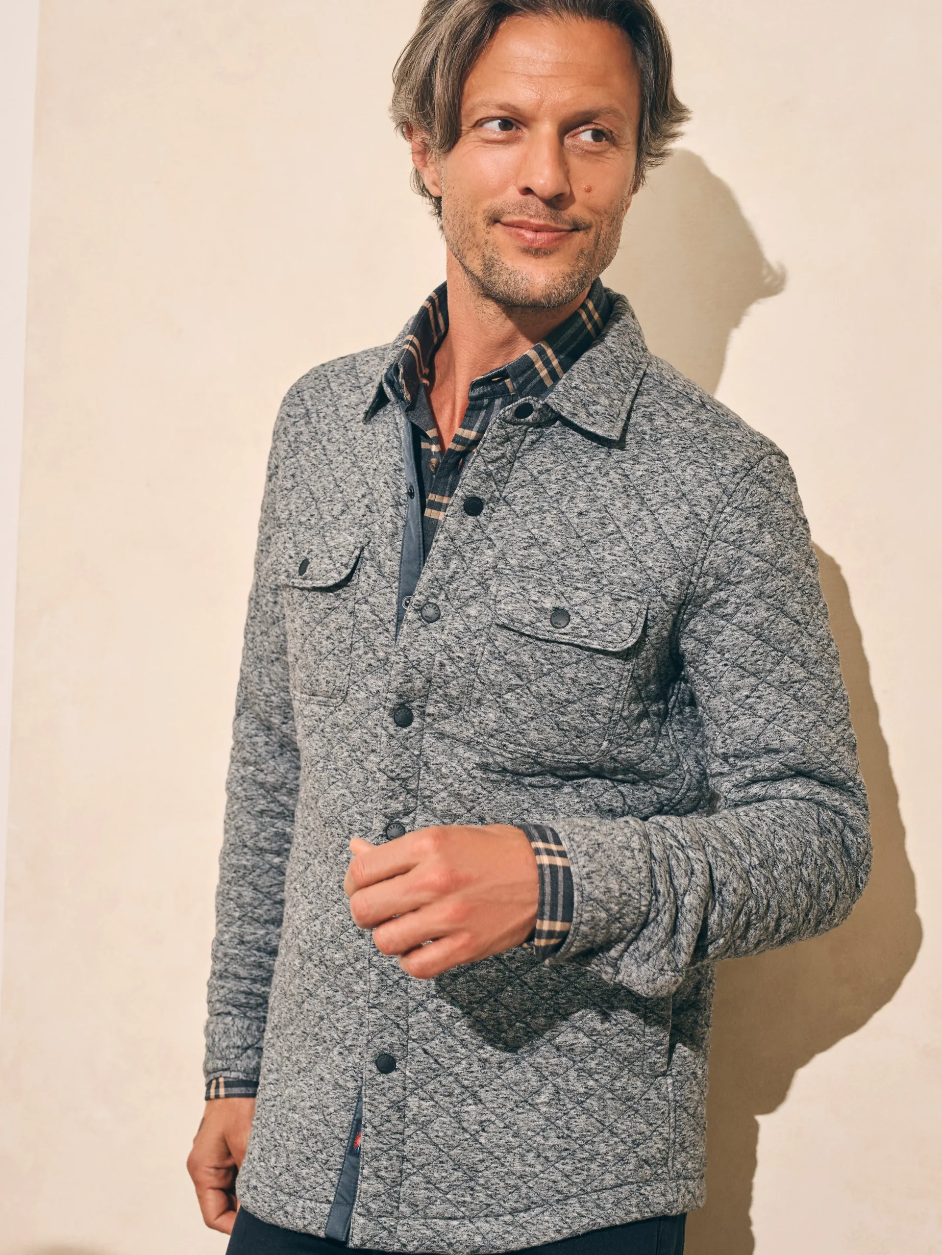 Faherty Brand Jackets & Vests*Epic Quilted Fleece CPO -