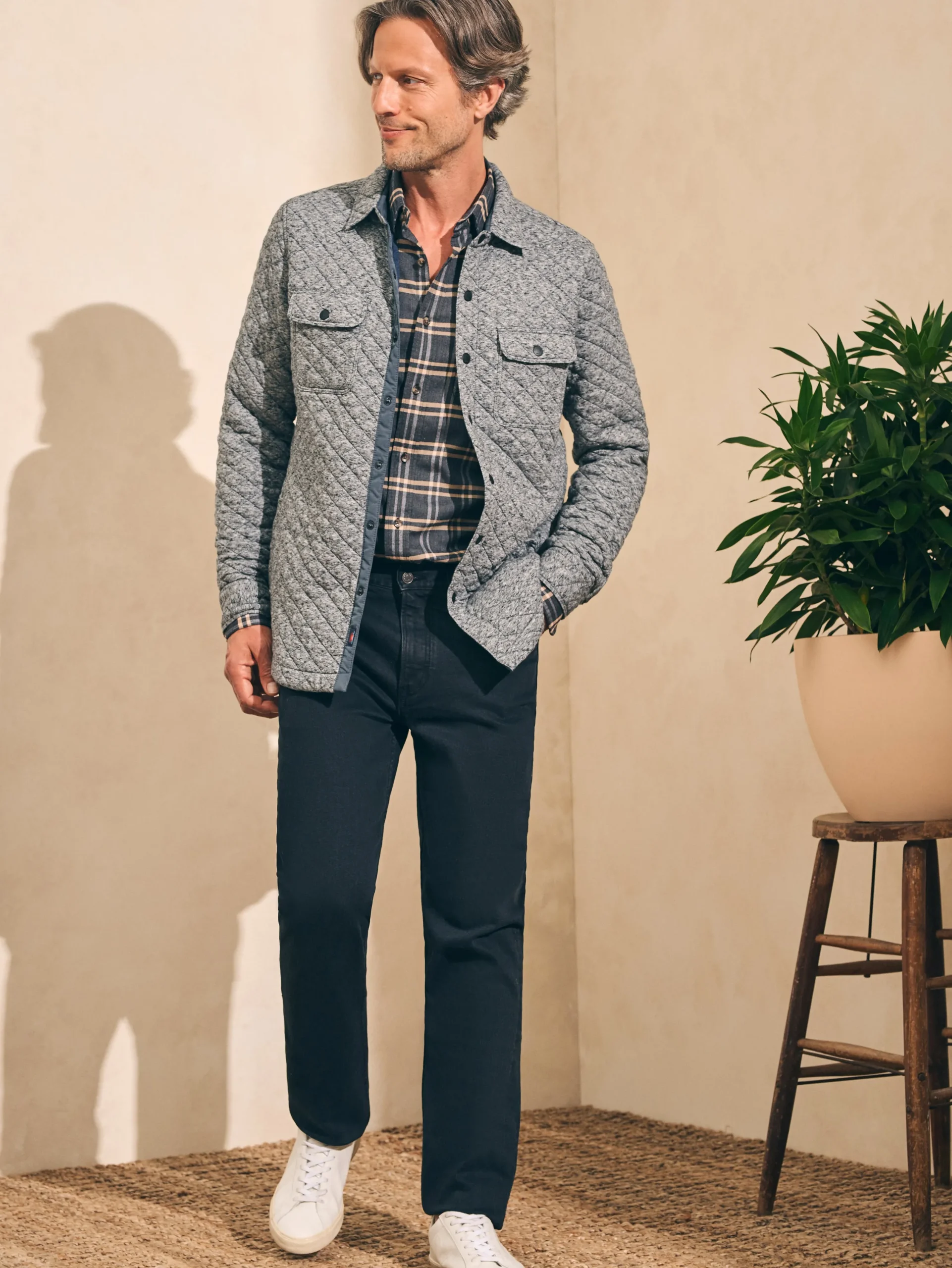 Faherty Brand Jackets & Vests*Epic Quilted Fleece CPO -