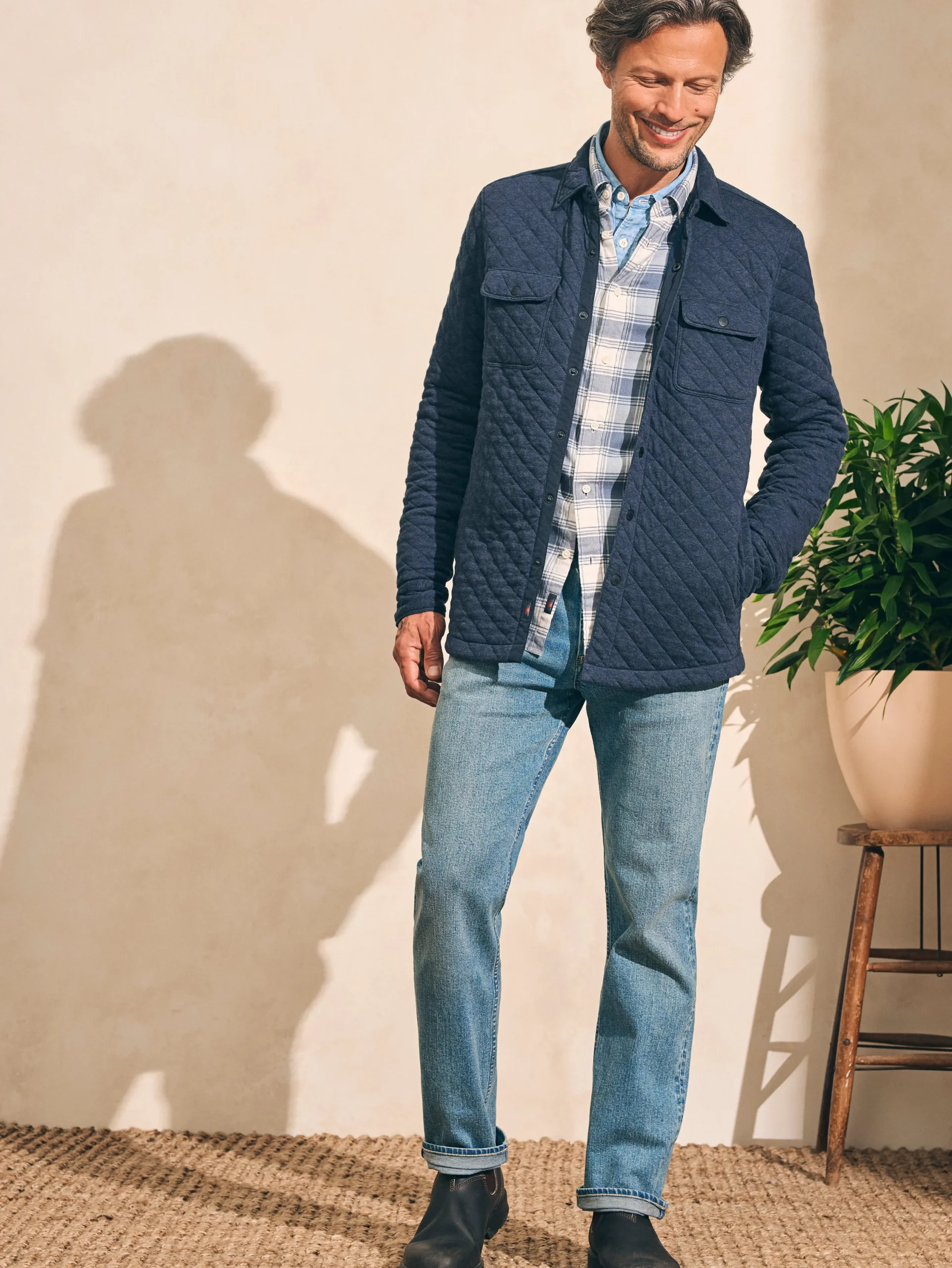 Faherty Brand Jackets & Vests*Epic Quilted Fleece CPO (Tall) -
