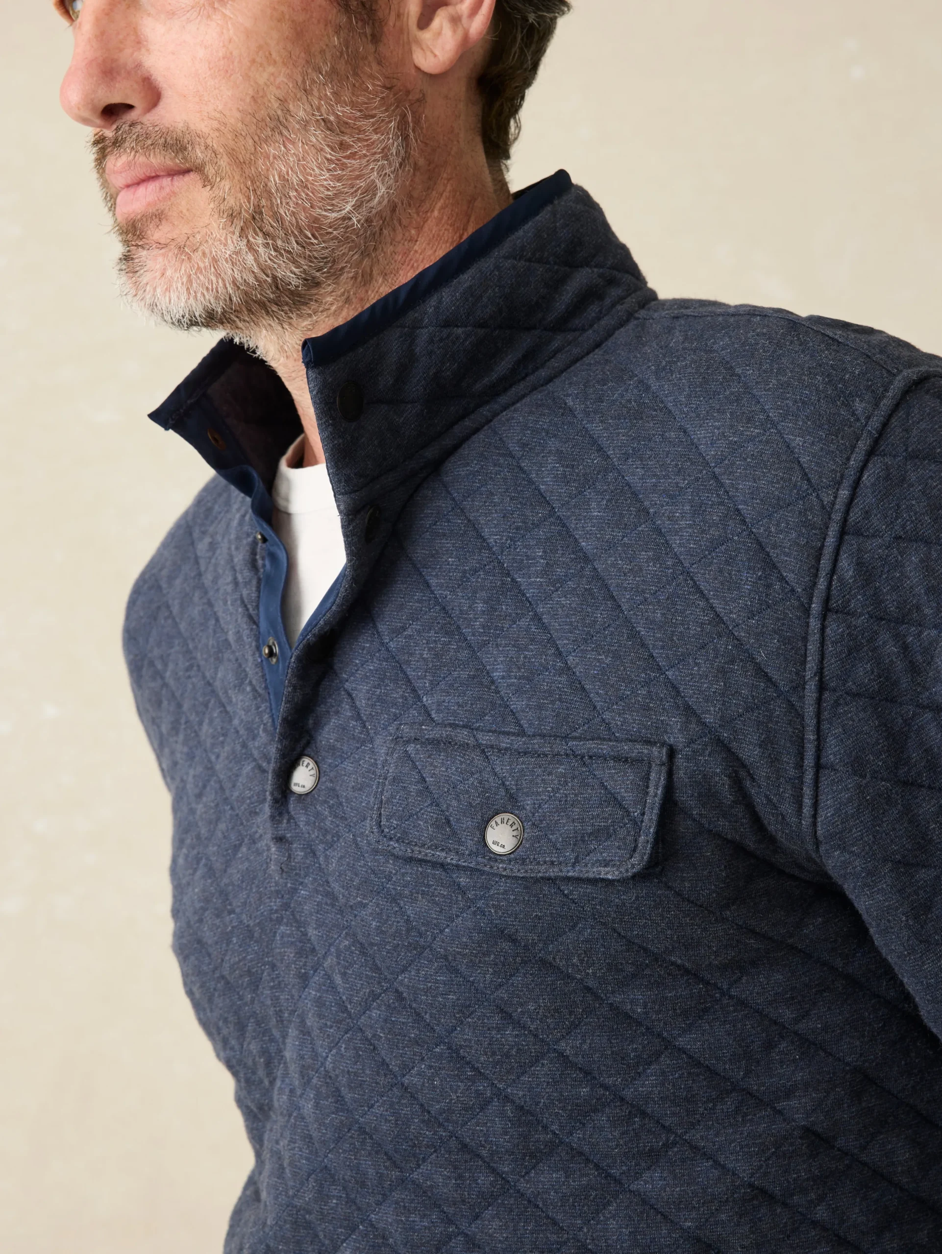 Faherty Brand Jackets & Vests*Epic Quilted Fleece Pullover -