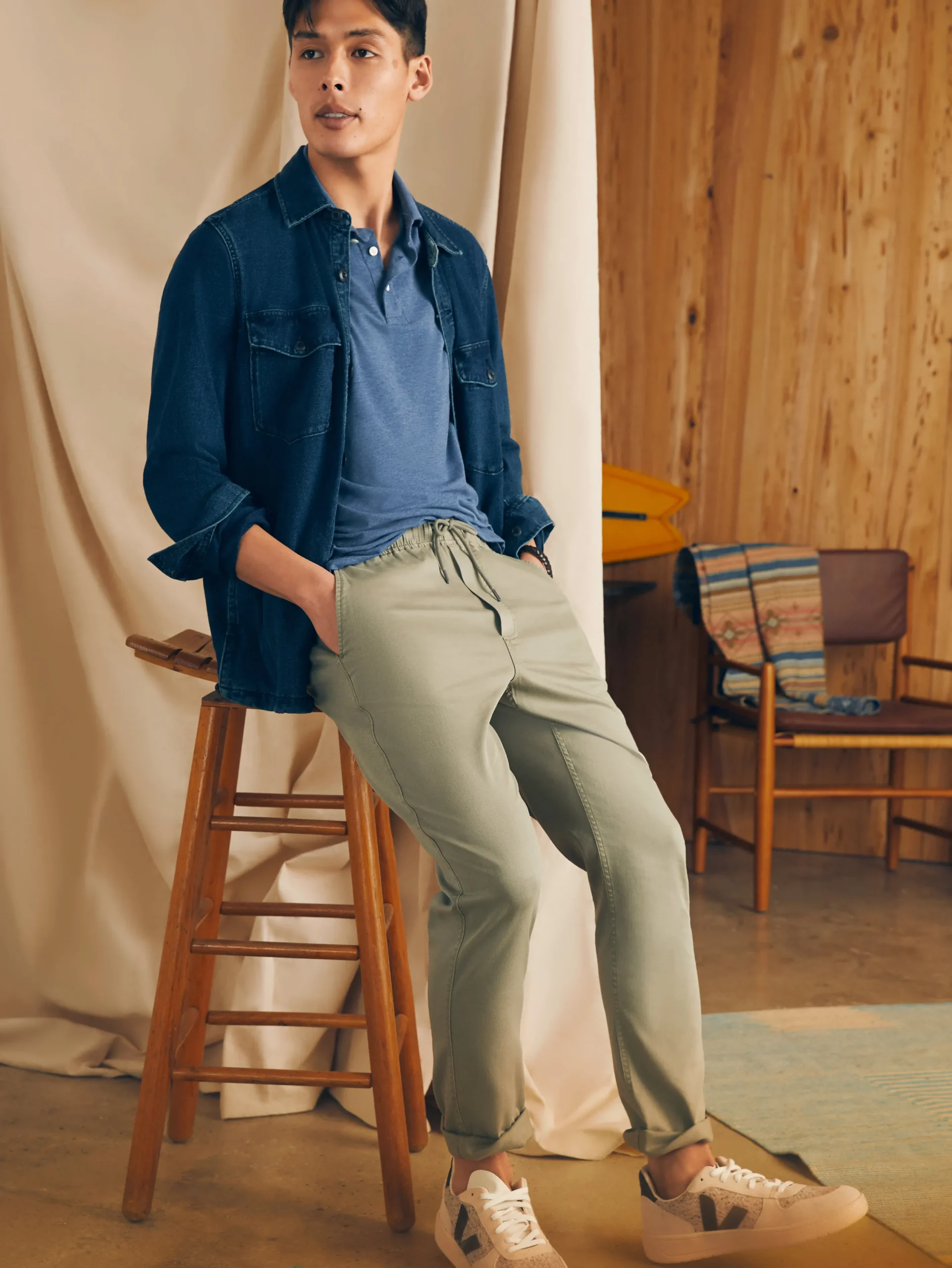 Faherty Brand Pants*Essential Drawstring Pant -
