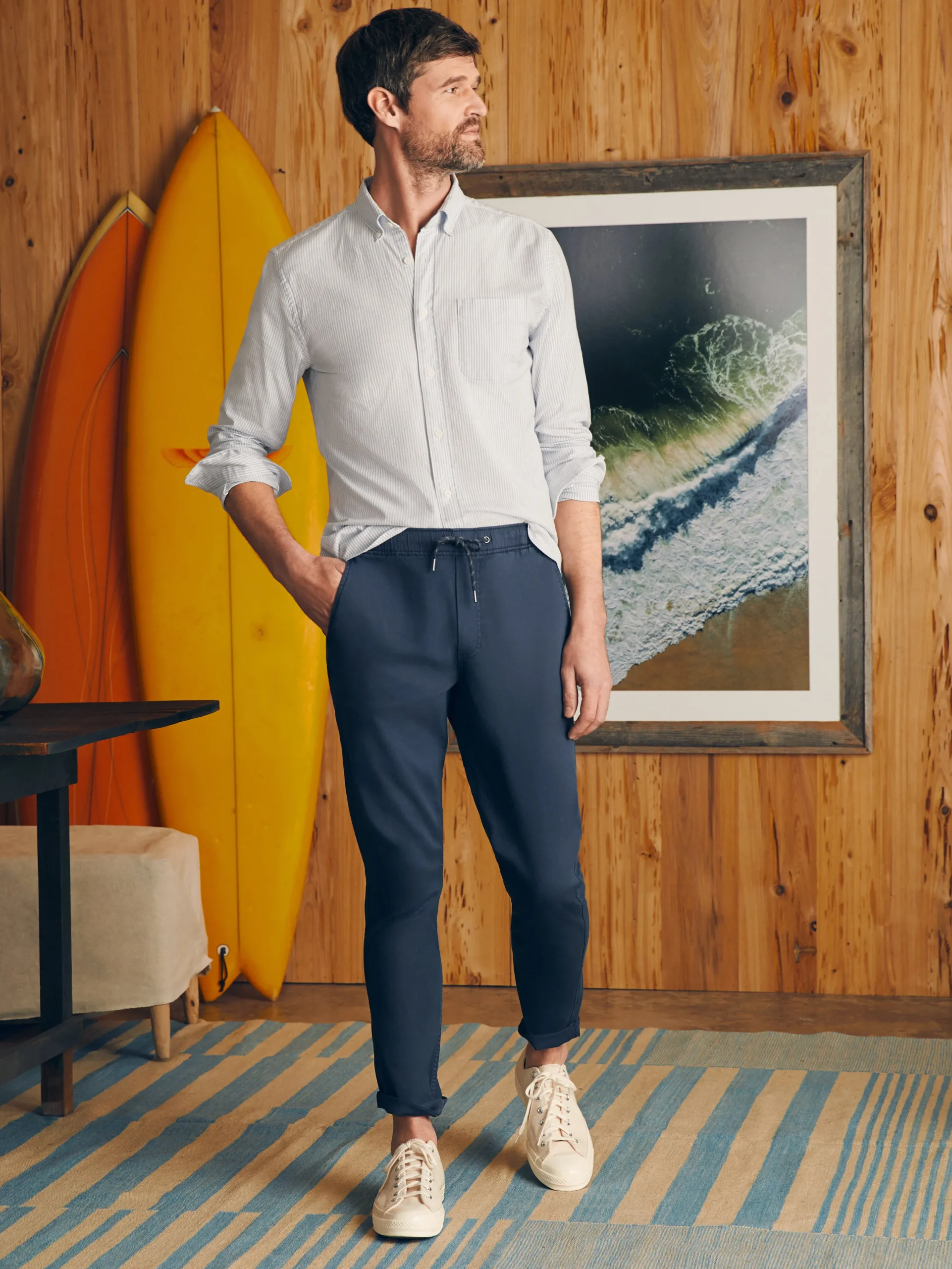 Faherty Brand Pants*Essential Drawstring Pant -