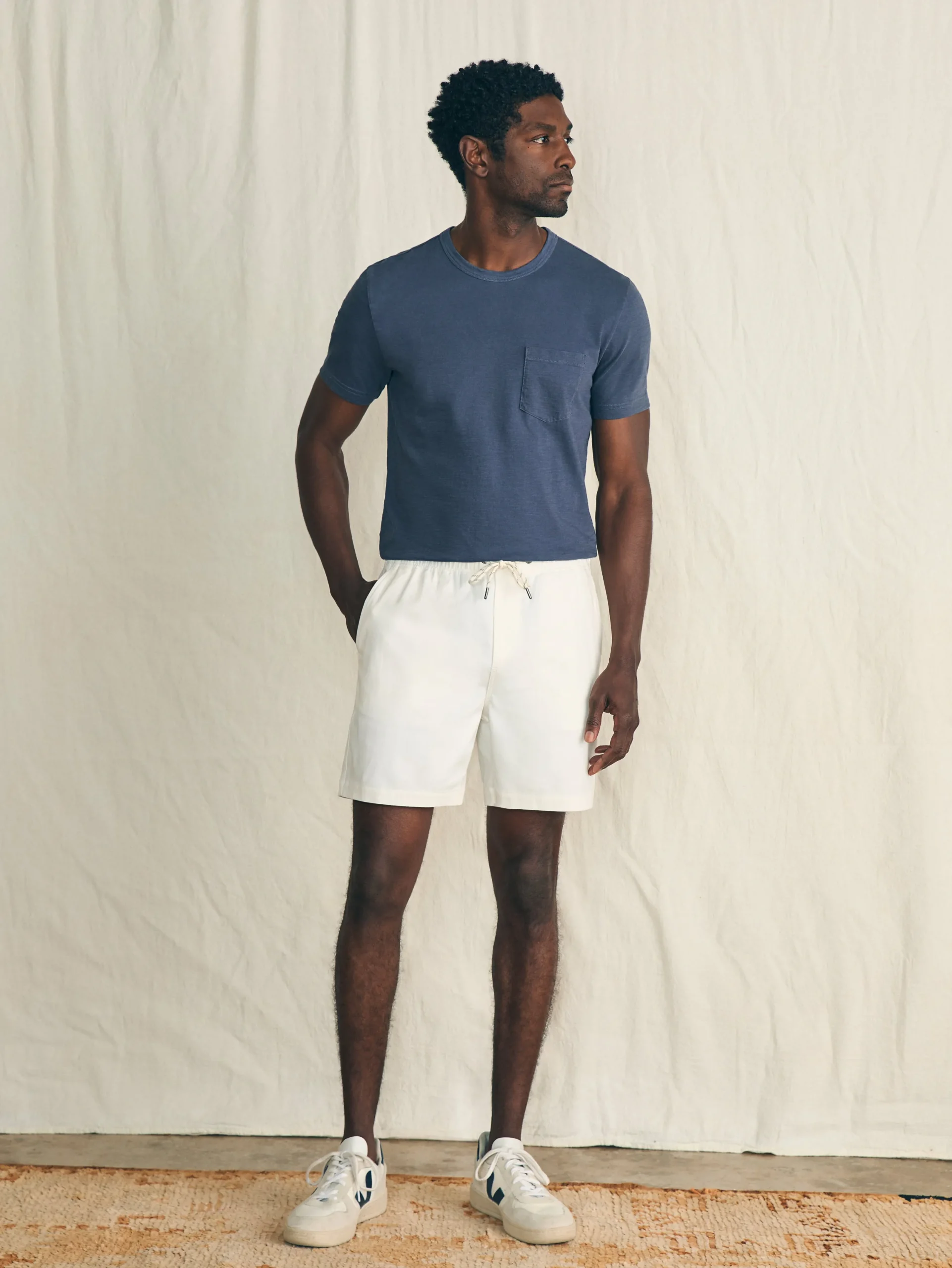 Faherty Brand Shorts*Essential Drawstring Short (6.5" Inseam) -